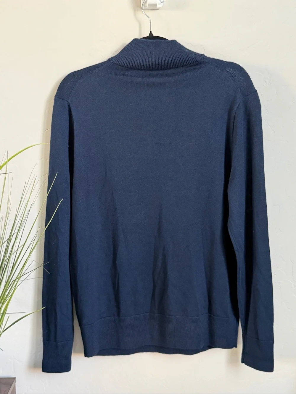 J.Crew Merino Blend Quarter Zip Sweater Navy Men’s Medium NWT CA562